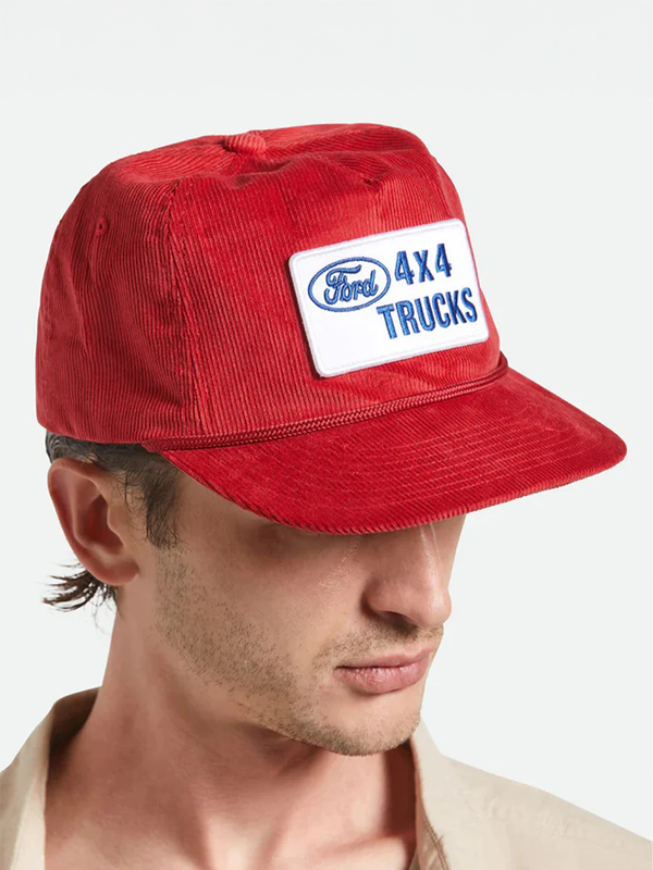 Brixton Ford 4x4 HP Snapback: Candy Apple Red