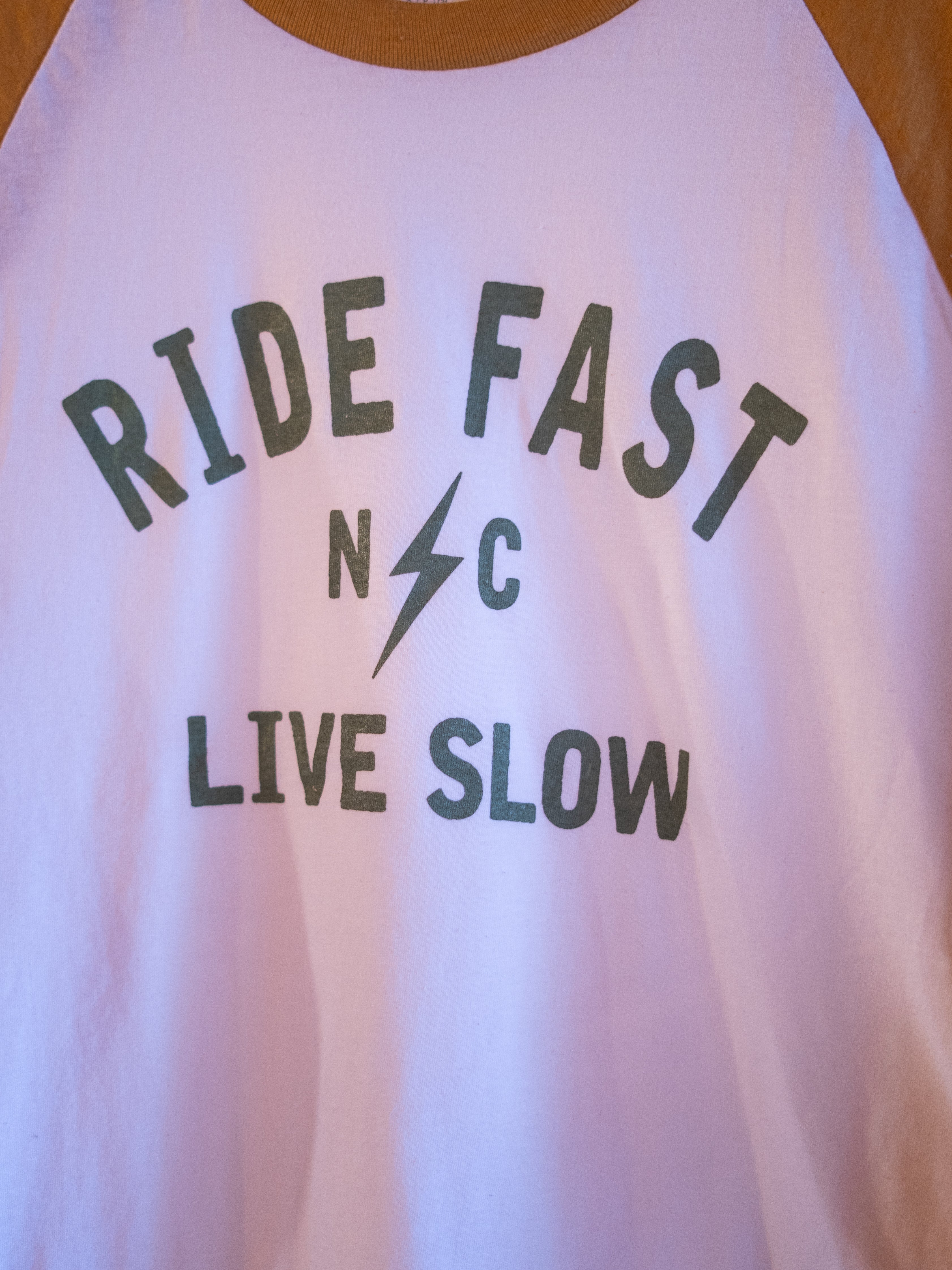 Ride Fast Live Slow Baseball Tee