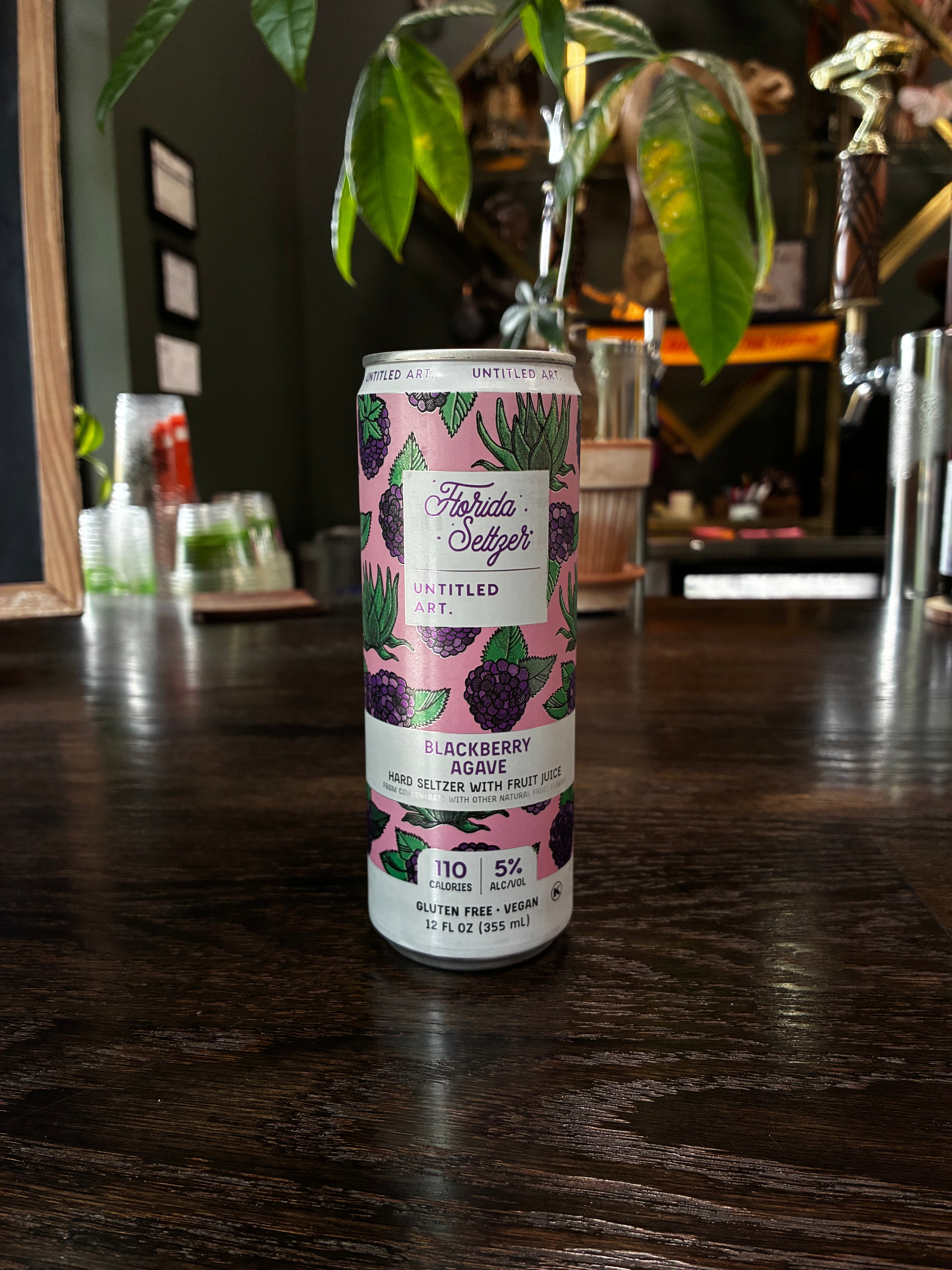 Untitled Art: Blackberry Agave Seltzer (12oz Single)