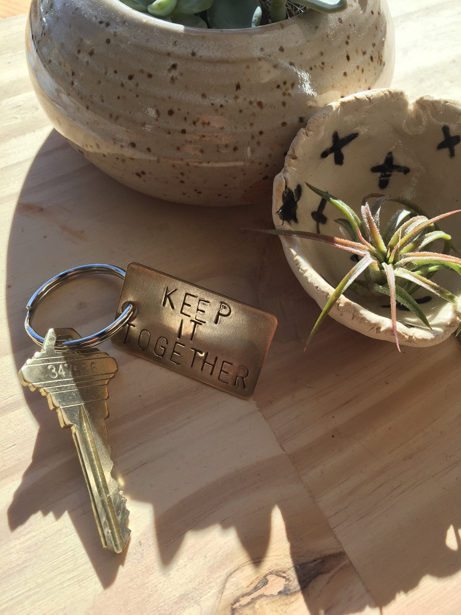CUSTOM Hand Stamped Grown Folks Keychain