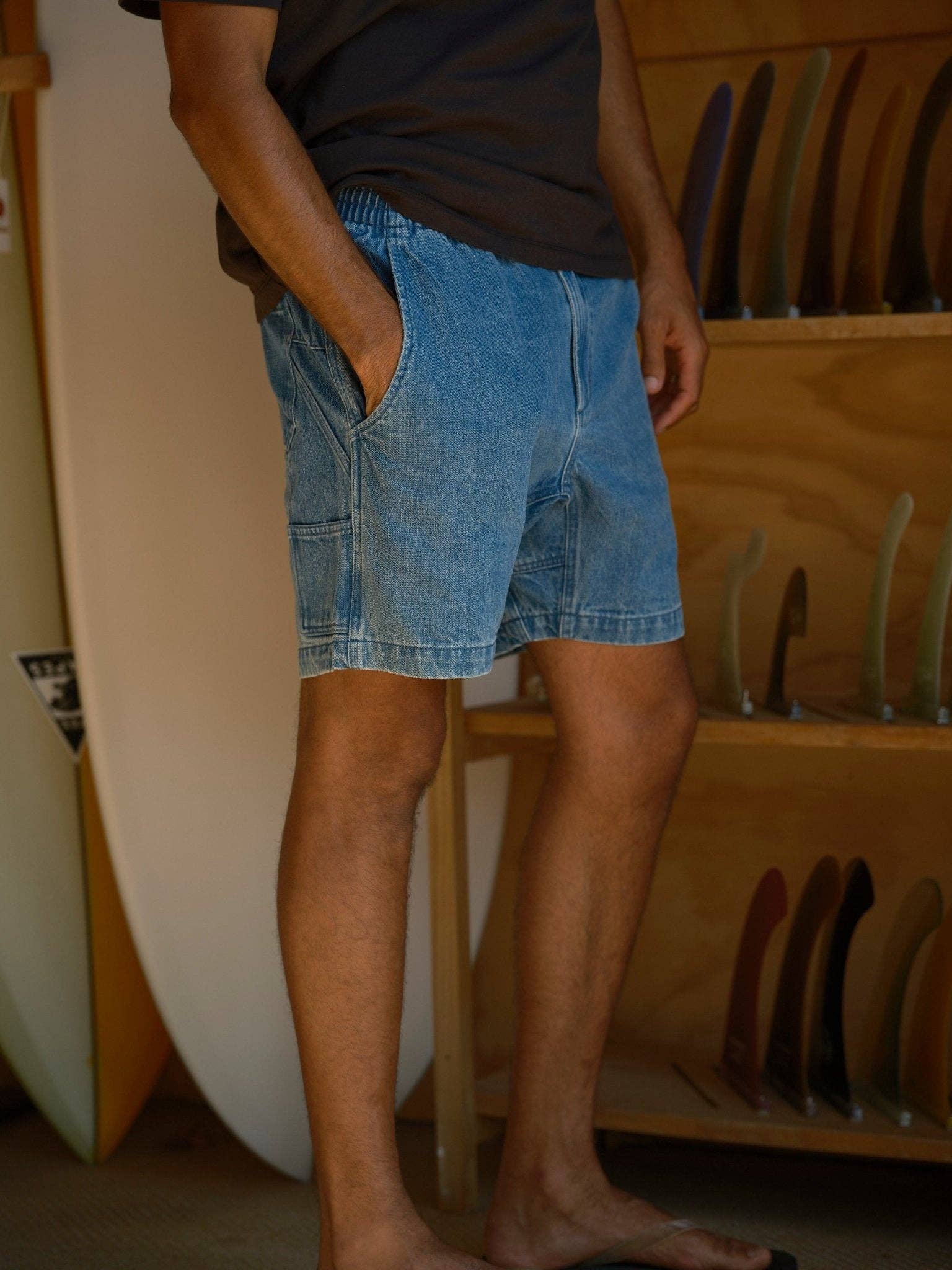Pinnacle Shorts: Indigo Denim