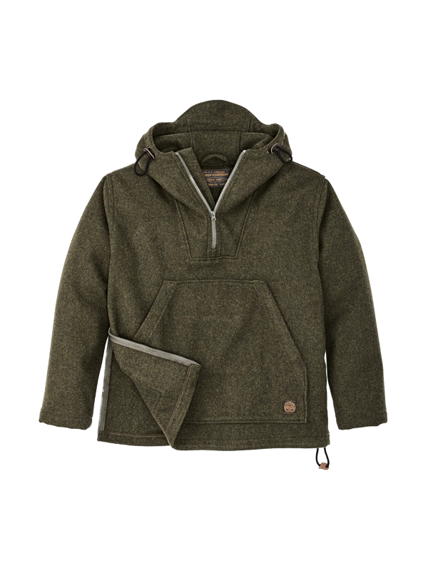 Mackinaw Wool Anorak: Forest Green