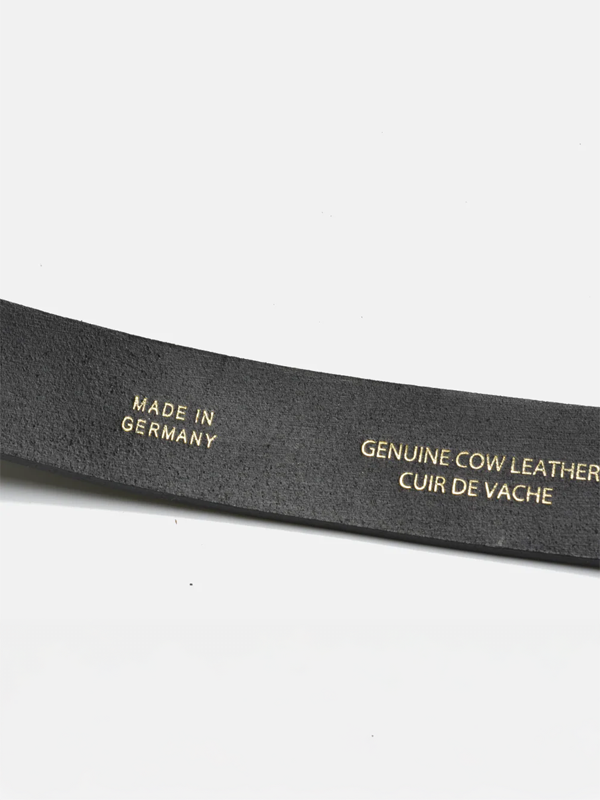 Black Leather on Black Buckle Belt