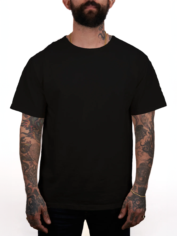 The 50/50 Upcycled Cotton Classic Tee: Black