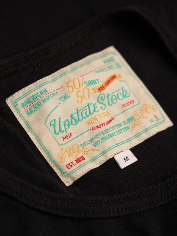 The 50/50 Upcycled Cotton Classic Tee: Black