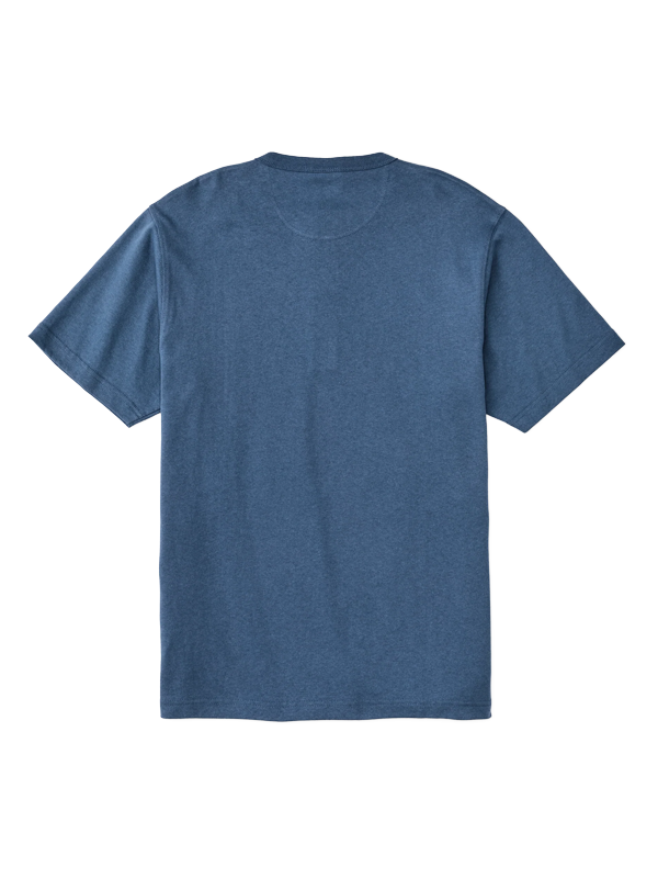 Short Sleeve Frontier Henley Tee: Light Blue