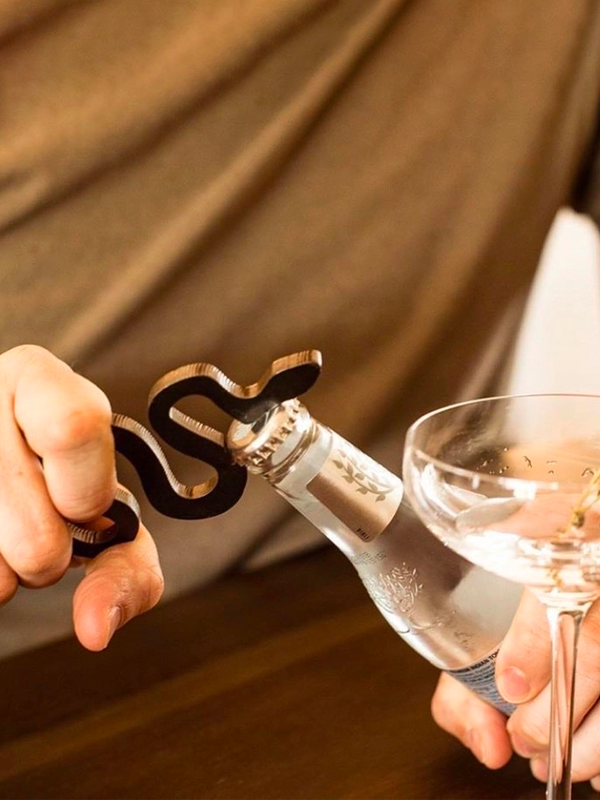 Sidewinder Bottle Opener: Steel