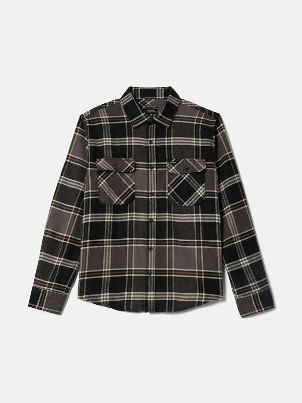 Bowery Flannel: Black/Charcoal/Pinecone
