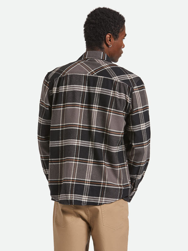 Bowery Flannel: Black/Charcoal/Pinecone