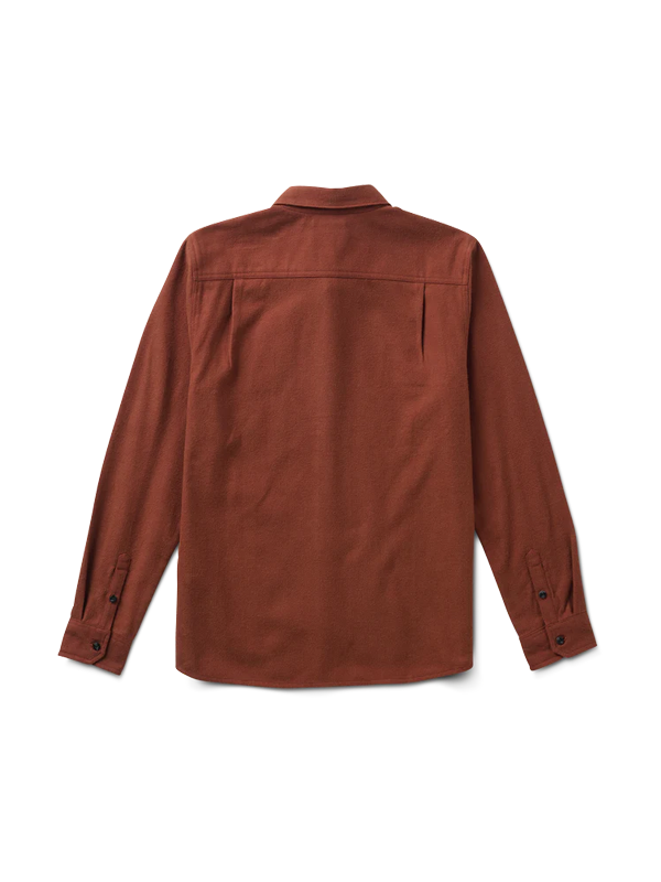 Crossroads Organic Cotton Flannel: Red Clay Herringbone