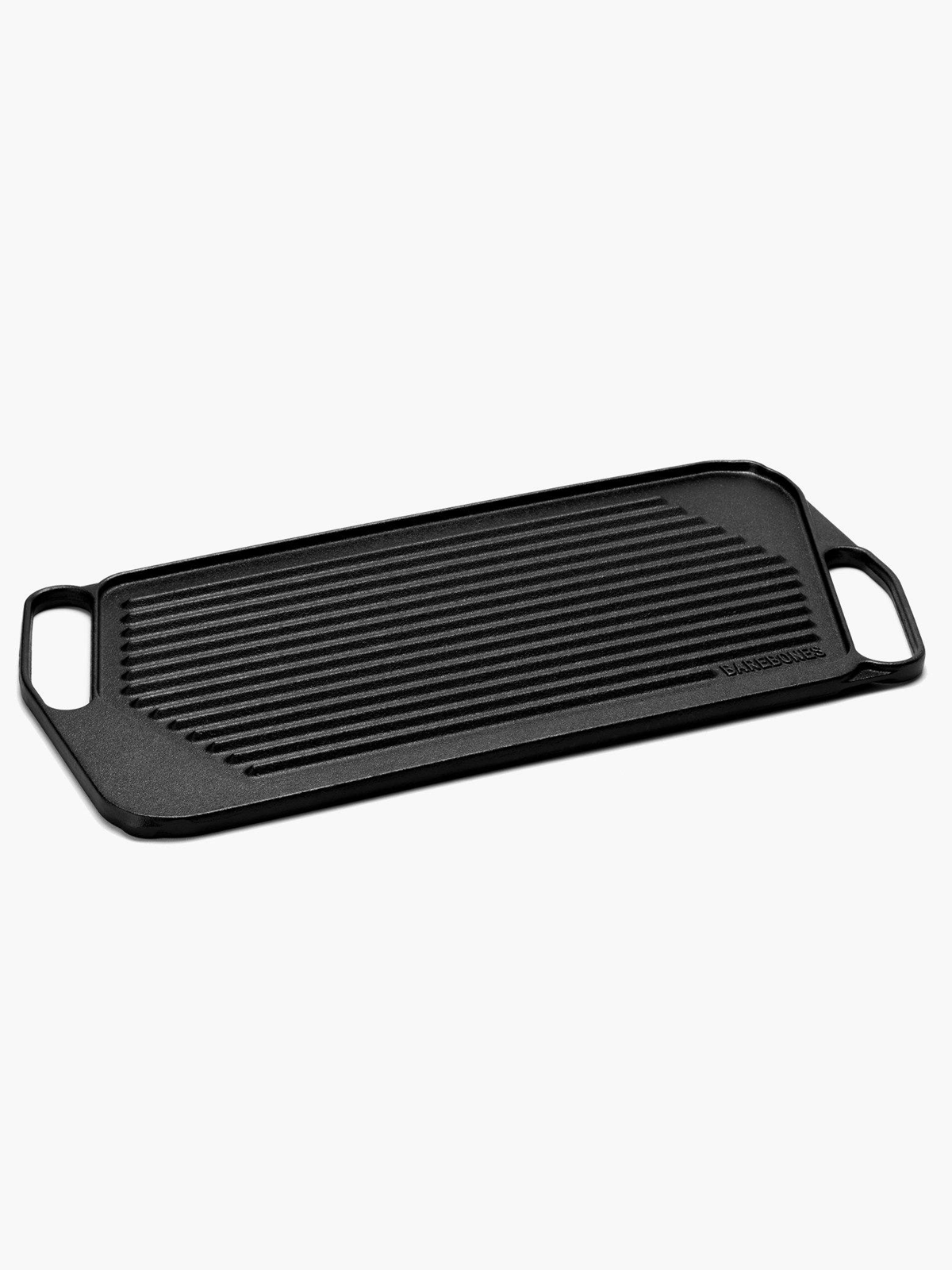 A sturdy Cast Iron Griddle, perfect for evenly cooking a variety of dishes, from pancakes to grilled sandwiches, with excellent heat retention and a long-lasting, durable design.