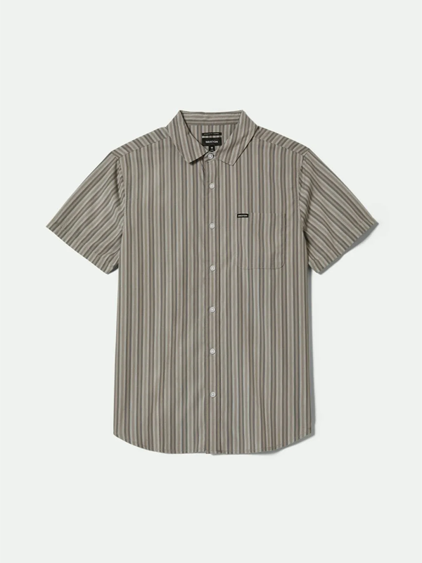 Charter Stripe Shirt: Charcoal Grey