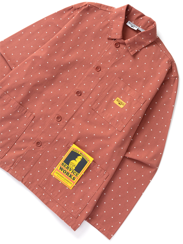 Polka Dot Easy Chef Shirt: Clay