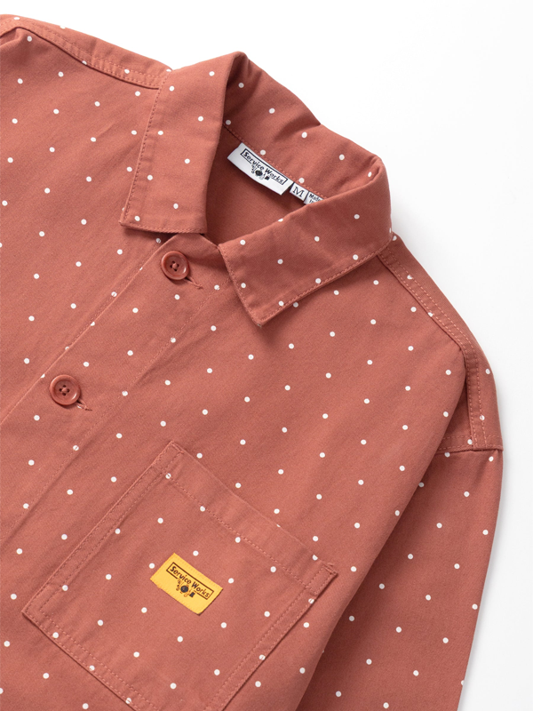Polka Dot Easy Chef Shirt: Clay
