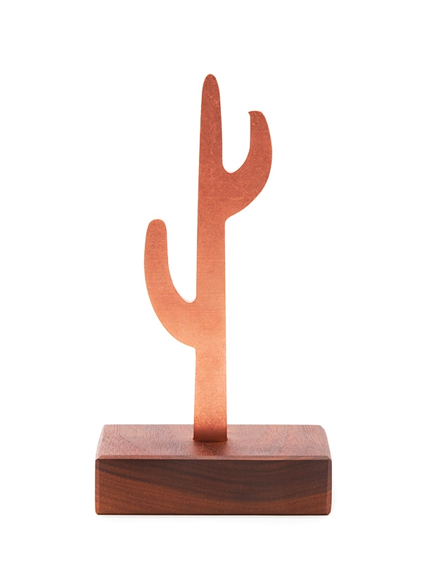 Saguaro Bottle Opener With Stand: Copper