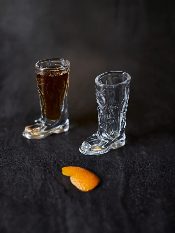 Cowboy Boot Shot Glasses: Set Of 2