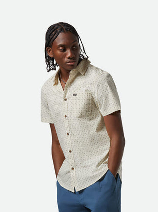 Charter Print S/S Woven Shirt: Cream/Painterly Floral (FINAL SALE)
