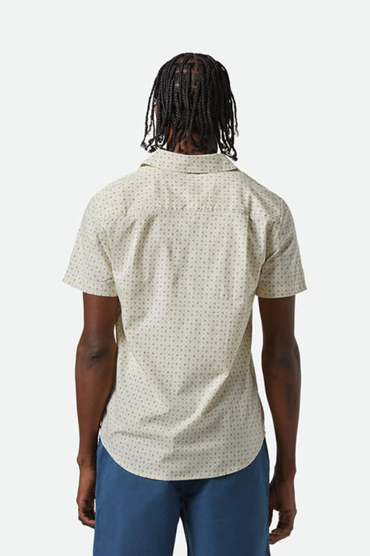 Charter Print S/S Woven Shirt: Cream/Painterly Floral (FINAL SALE)