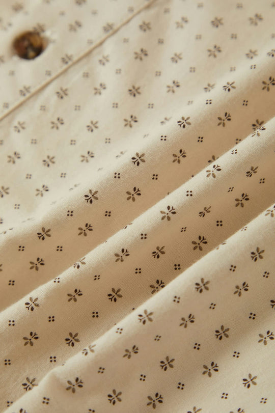 Charter Print S/S Woven Shirt: Cream/Painterly Floral (FINAL SALE)