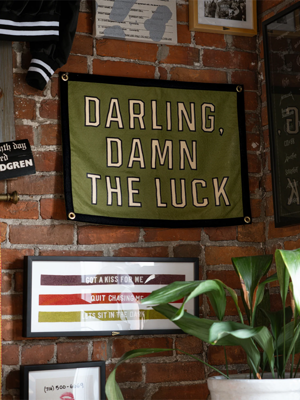 John Moreland x Oxford Pennant: Darling, Damn The Luck Camp Flag