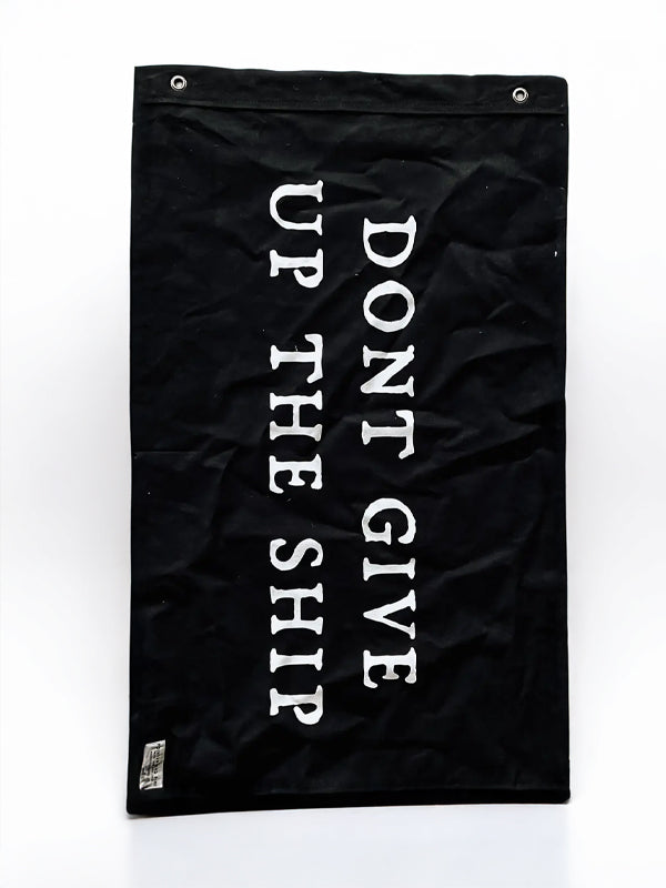 Don't Give Up The Ship Flag: Black