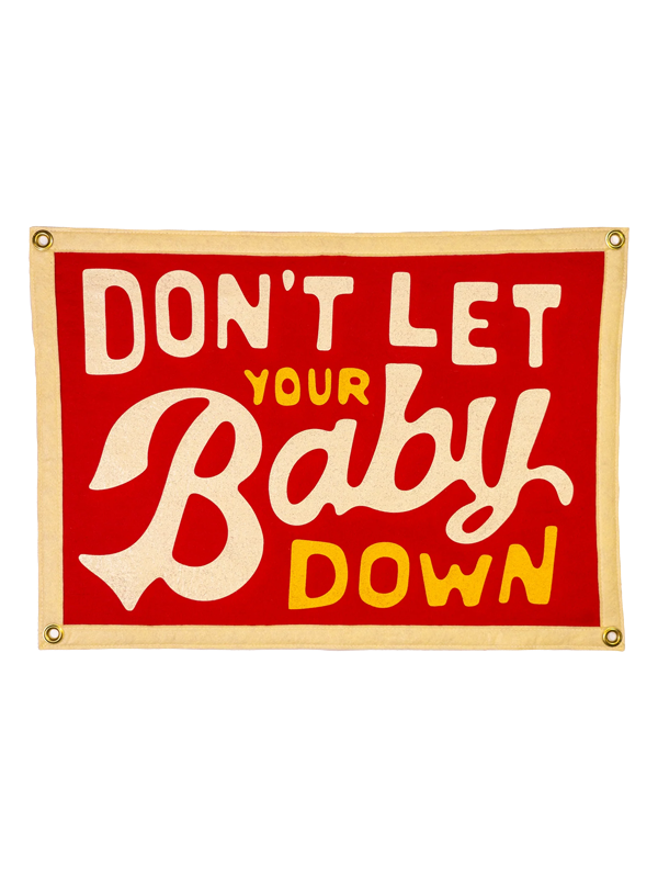 John Prine x Oxford Pennant: Don't Let Your Baby Down Camp Flag