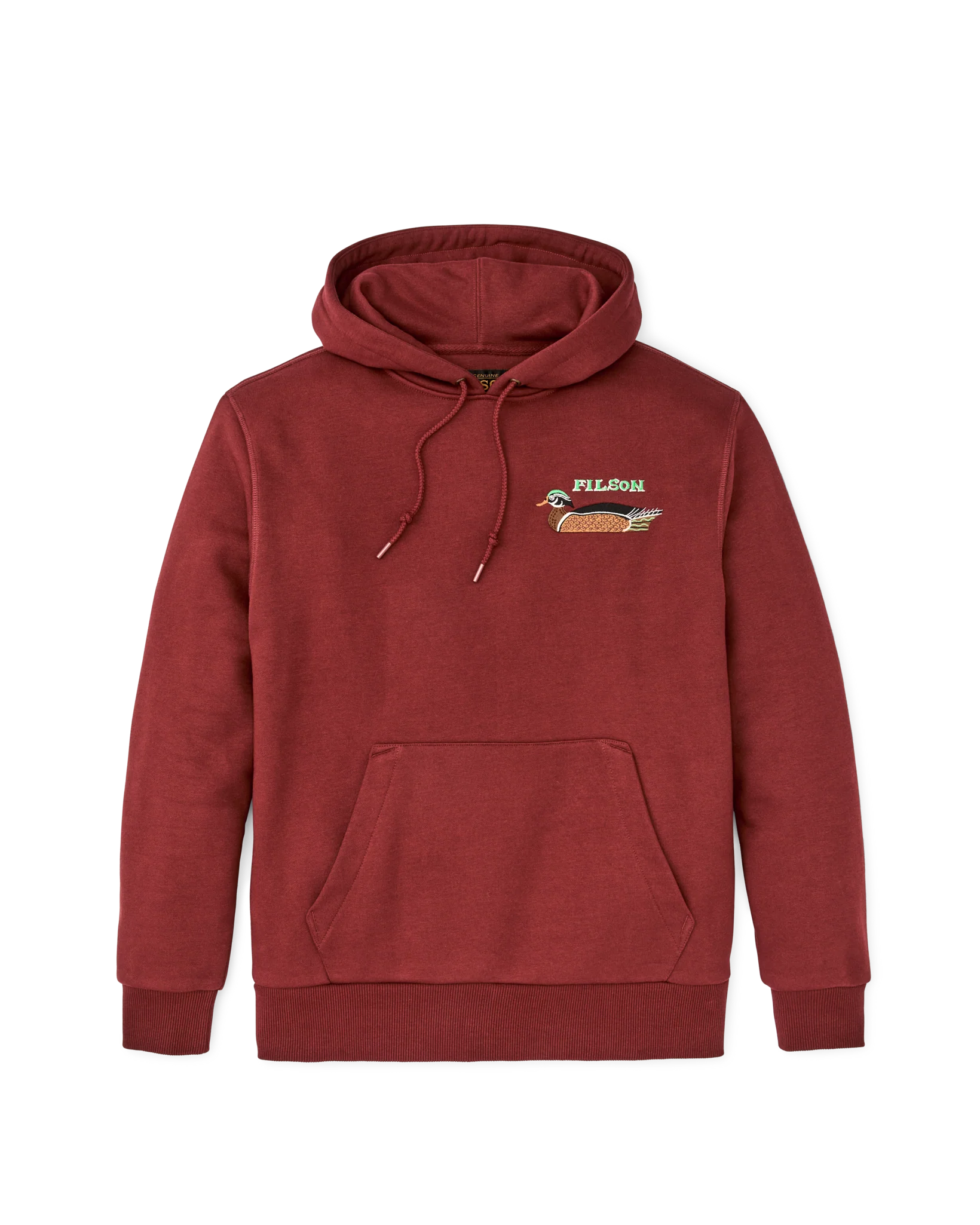 Prospector Embroidered Hoodie: Fired Brick/Ducks