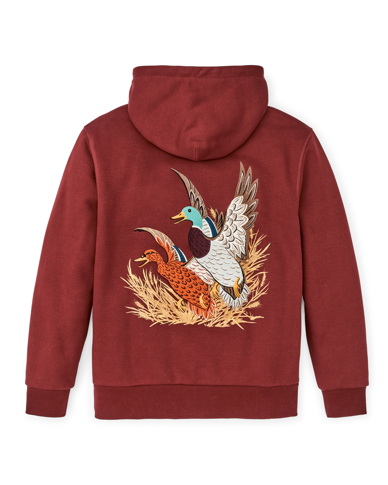 Prospector Embroidered Hoodie: Fired Brick/Ducks