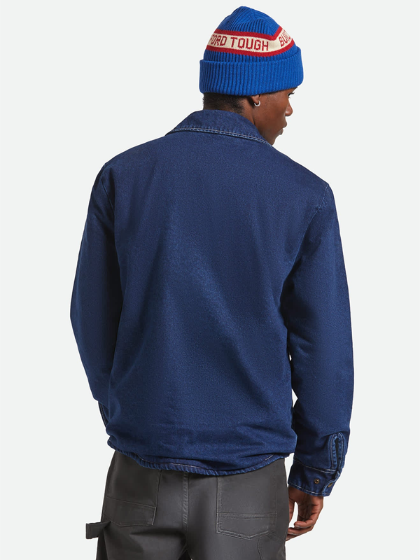 Durham Sherpa Lined Jacket: Medium Wash Denim