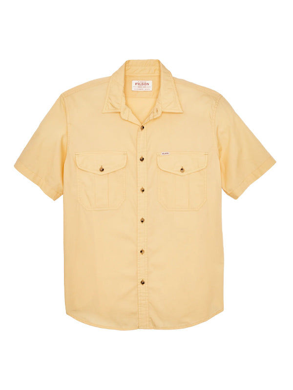 Washed Short Sleeve Feather Cloth Shirt