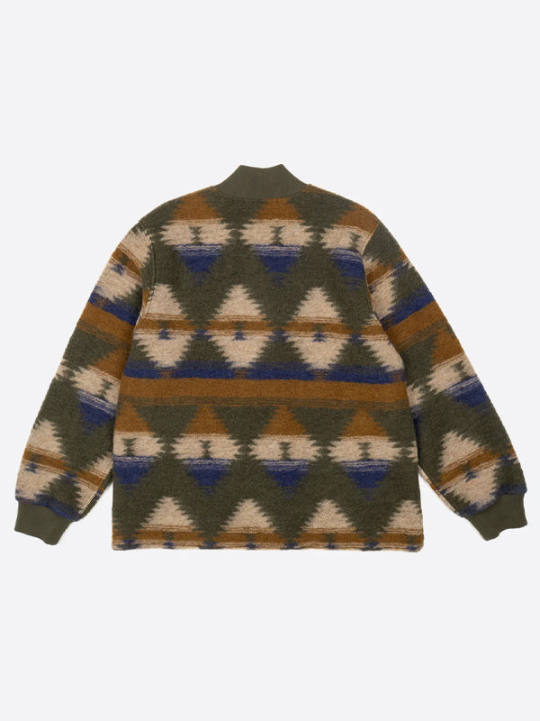 Desert Wool Field Jacket: Green/Blue/Beige (FINAL SALE)