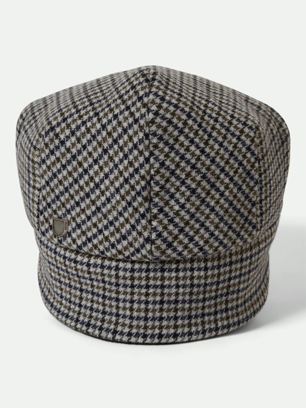 Hooligan Fleece Lined Earflap Snap Cap: Black/Grey/Charcoal