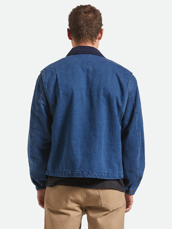 Altered Threads Lined Garage Jacket: Medium Wash Denim