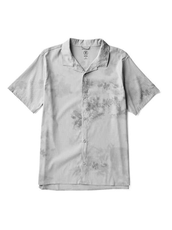 Bless Up Trail Button Up Shirt: Ghost Grey