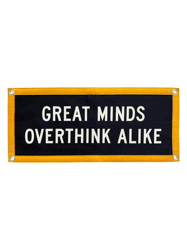 Holy Smokes x Oxford Pennant: Great Minds Overthink Alike Camp Flag