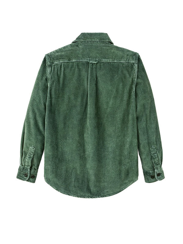 6-Wale Corduroy Shirt: Seabed Green
