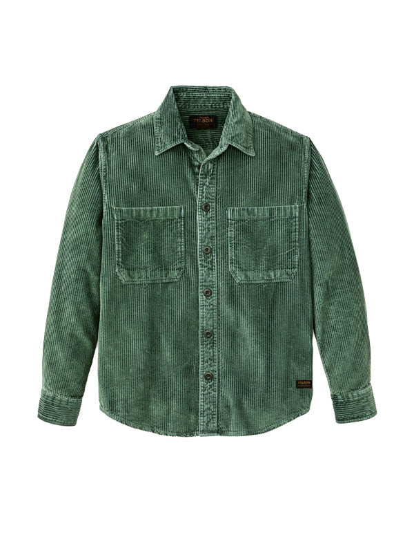 6-Wale Corduroy Shirt: Seabed Green