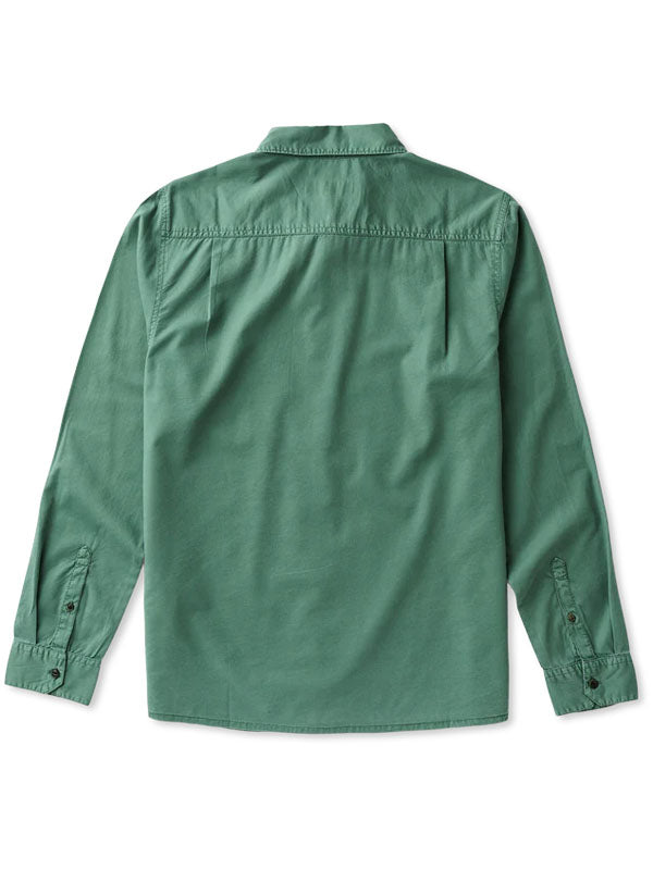 Made To Fade Long Sleeve Button Up: Slate Green