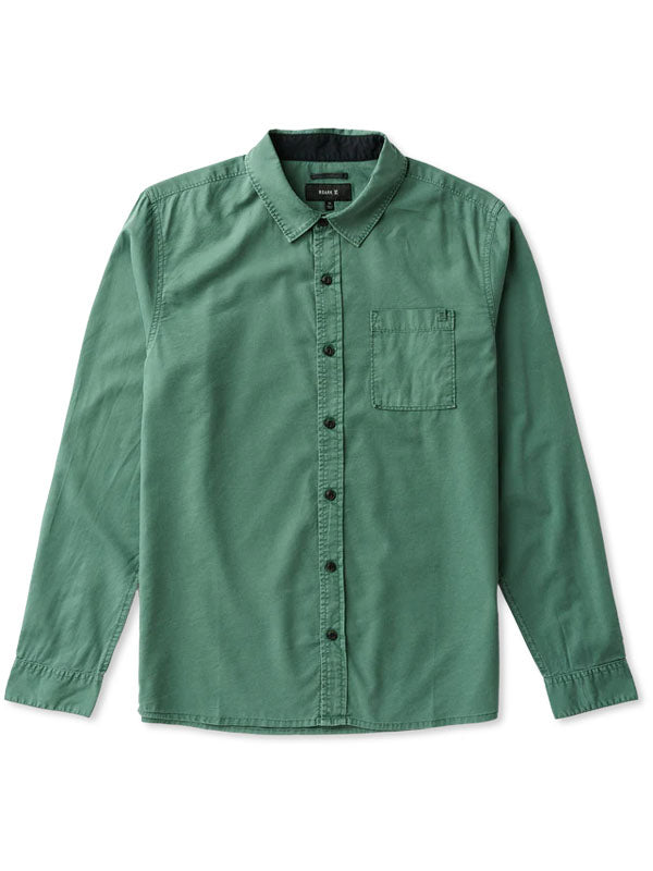 Made To Fade Long Sleeve Button Up: Slate Green