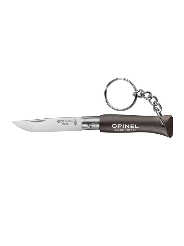 Stainless Steel No. 04 Folding Knife Keyring: Dark Gray