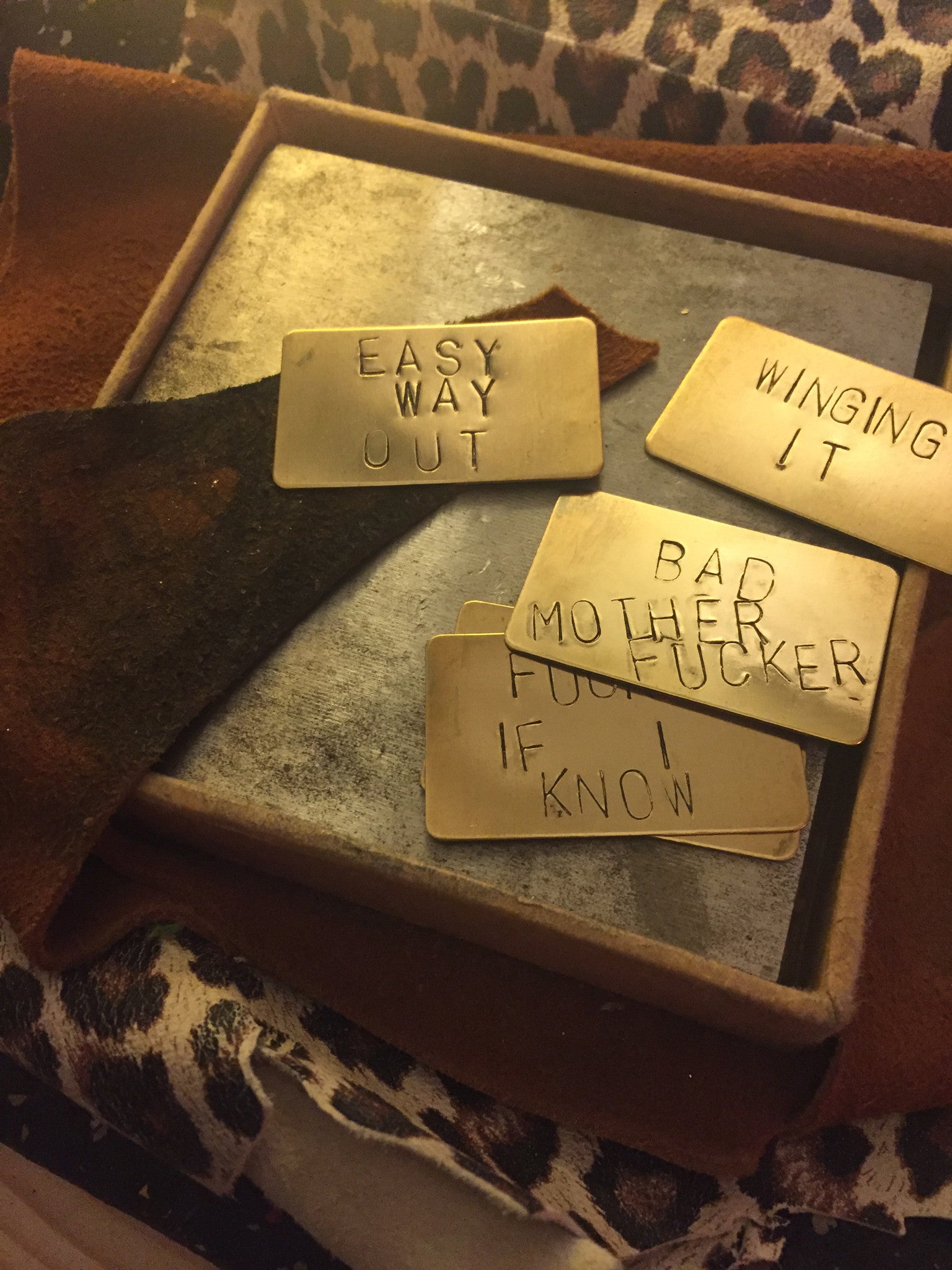 CUSTOM Hand Stamped Grown Folks Keychain