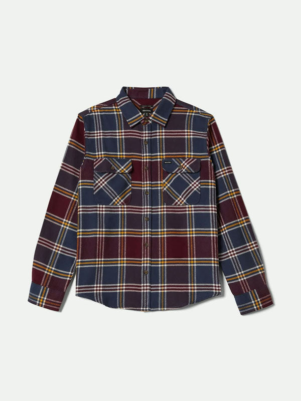 Bowery Flannel: Mood Indigo/Port/Saffron