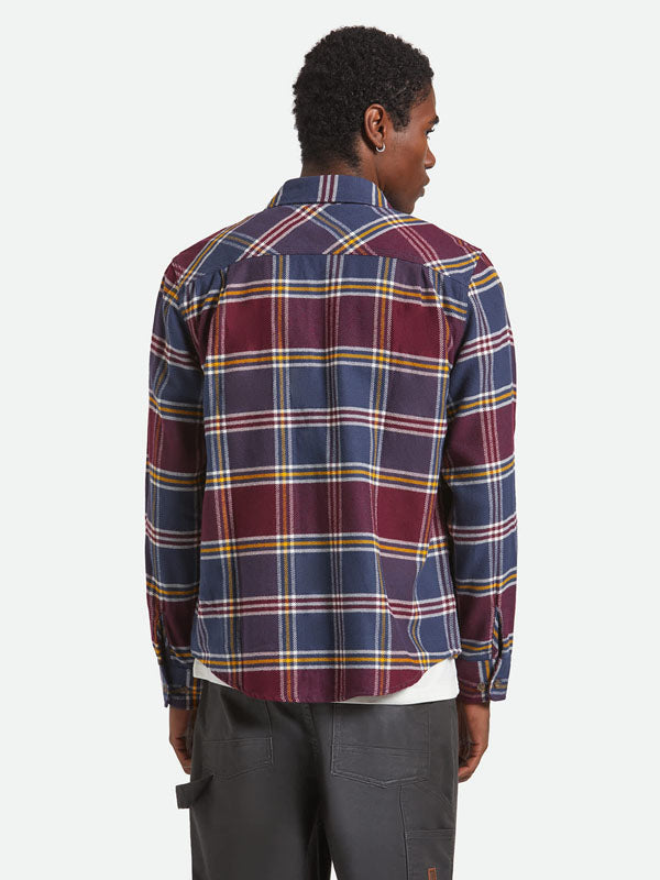 Bowery Flannel: Mood Indigo/Port/Saffron