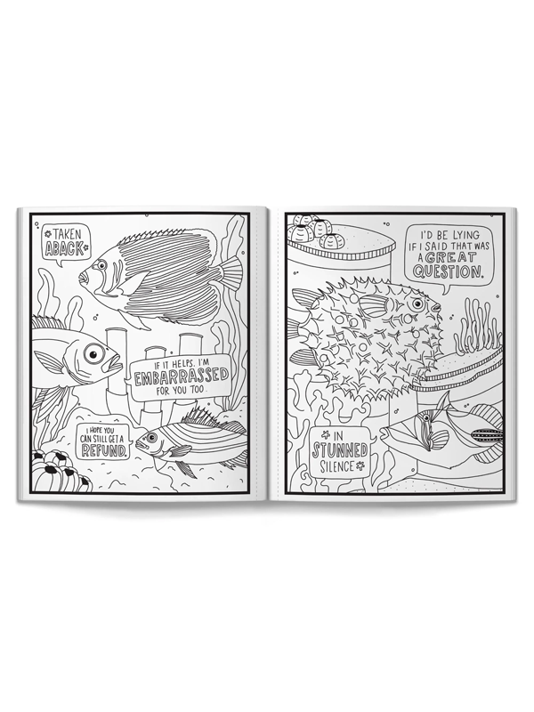 Brass Monkey Judgy Fish Coloring Book