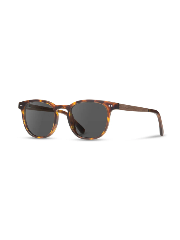 Topo Sunglasses: Matte Tortoise/Walnut Basic Polarized Brown