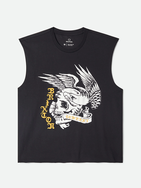 Wolcott Worn In Boxy Muscle Tank: Black