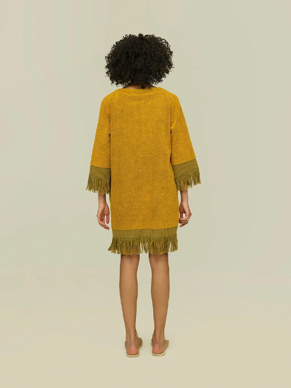Odilia Terry Dress: Mustard (FINAL SALE)