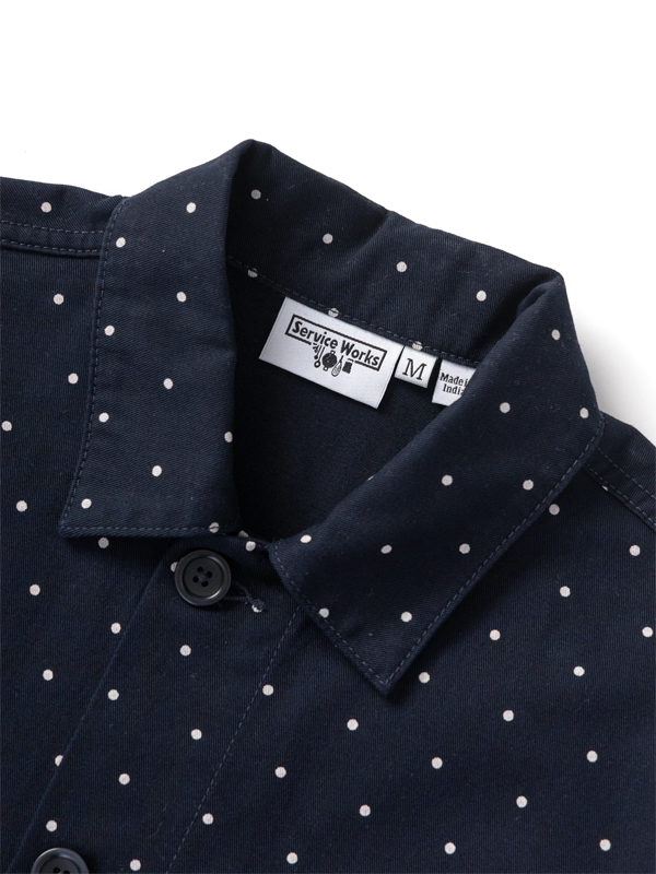 Polka Dot Easy Chef Shirt: Navy