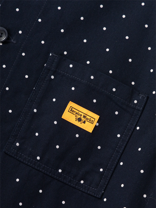 Polka Dot Easy Chef Shirt: Navy