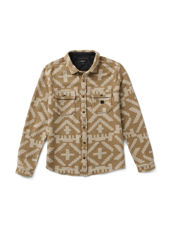 Nordsman Jacquard Long Sleeve Flannel: Light Khaki
